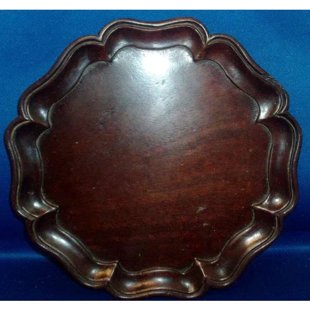 1790 George III Carved Mahogany Chippendale Pie Crust Tray Waiter or Coaster For Sale - Image 4 of 8