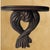 Wood 1970s Italian Hand-Carved Dark Wood Wall Bracket Shelf, Old World Scroll Demilune, Made in Italy For Sale - Image 7 of 14