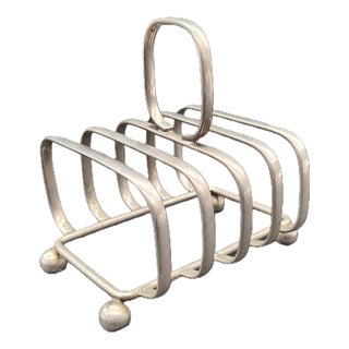 20th Century Silver-Plated Toast Rack, England, 1960s For Sale
