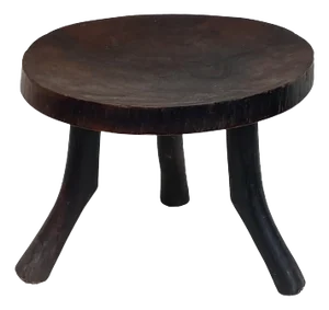 African Vintage Carved Wood Milk Stool Hehe Gogo People Tanzania