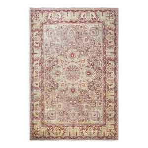 Antique Persian Kerman Lavar Wool 11X16 Burgundy, Pink & Ivory Handmade Area Rug #1141138