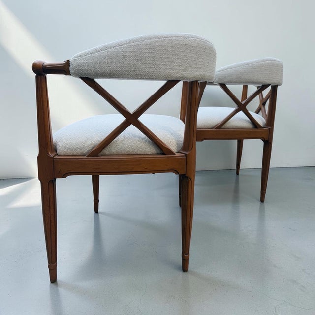 1960s Pair of 1965 Tomlinson "Sophisticate" X-Back Armchairs For Sale - Image 5 of 12