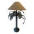 1980s Ralph Lauren Style Sarreid Metal Palm Tree Table Lamp For Sale