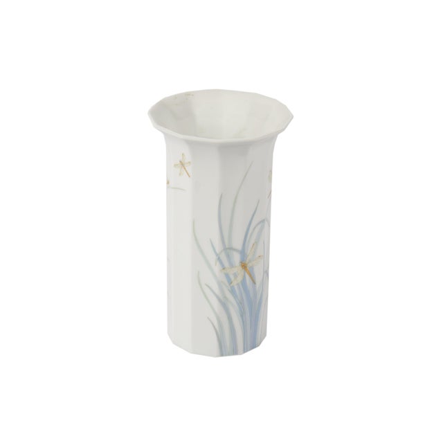 A Polygon porcelain vase with design by Finnish artist and designer Tapio Wirkkala (1915-1985) for Rosenthal Studio Line....