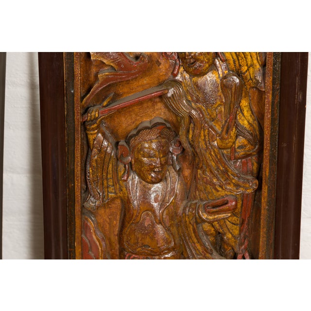 Chinese Qing Dynasty Period Hand Carved and Lacquered Puppet Show Signs For Sale - Image 11 of 12