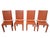 Vintage Chairs in Orange Leather and Iron, 1980, Set of 4 For Sale - Image 11 of 11