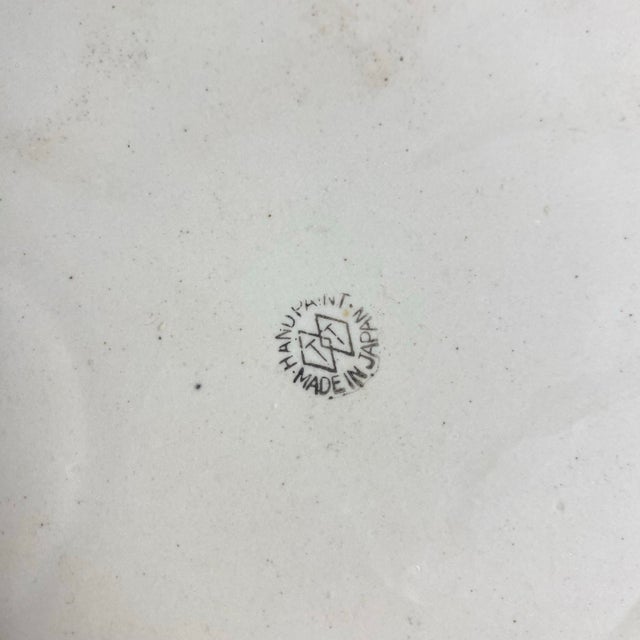 Early 20th Century Japanese Handpainted Lusterware Tea Cups & Snack Plates Set- Serves 6 For Sale - Image 9 of 10