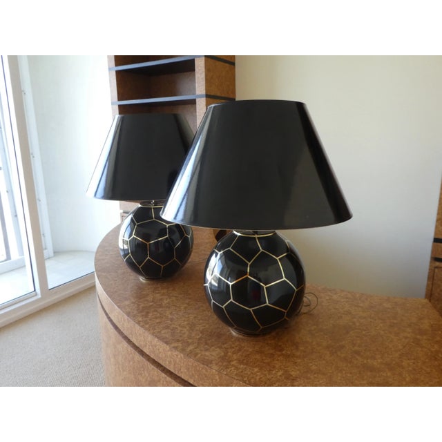 Karl Springer 1970's Karl Springer Geodesic Lamps For Sale - Image 4 of 9