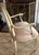 Off-white Mid Century French Style Ribbon Back Arm Chair For Sale - Image 8 of 10