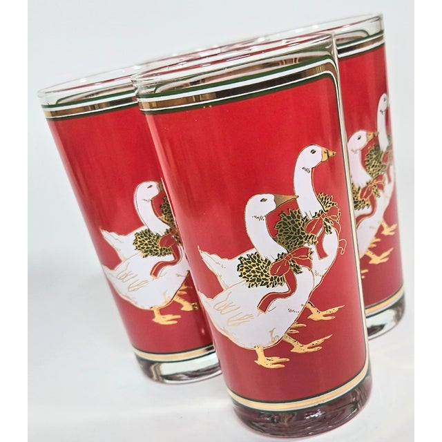 Culver Ltd. Christmas Culver Tumblers-Set of Four For Sale - Image 4 of 10