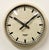 Metal Industrial Factory Beige Wall Clock, Austria, 1960s For Sale - Image 7 of 17