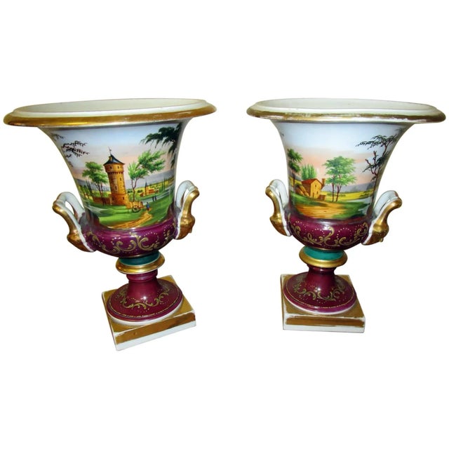 Old Paris Campagna Form Urns - a Pair For Sale - Image 11 of 11
