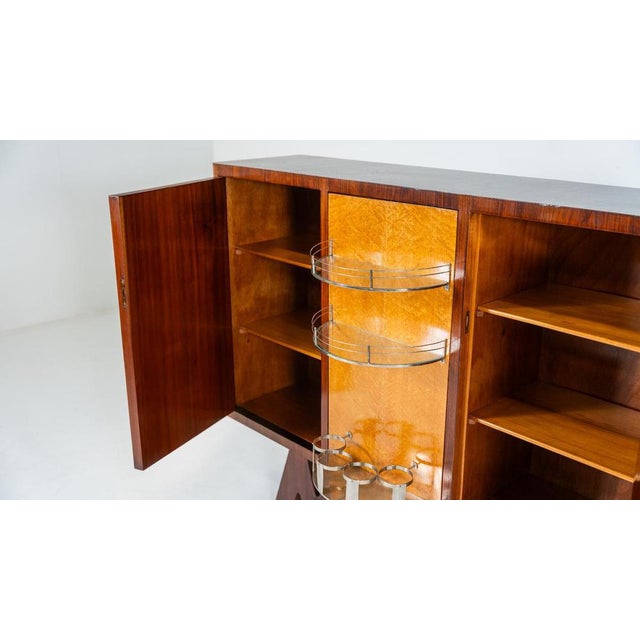 Mid-Century Modern Wooden Italian Bar attributed to Osvaldo Borsani, 1950s For Sale - Image 10 of 11