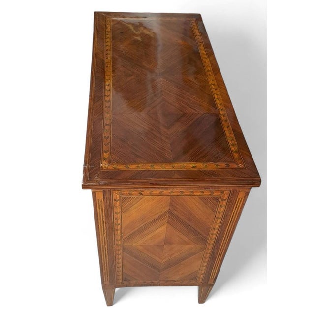 Large Louis XVI Piedmontese Veneered Chest of Drawers For Sale - Image 4 of 9