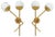 Mid-Century Italian Modern Style Brass and Glass Sconces, Set of 2 For Sale