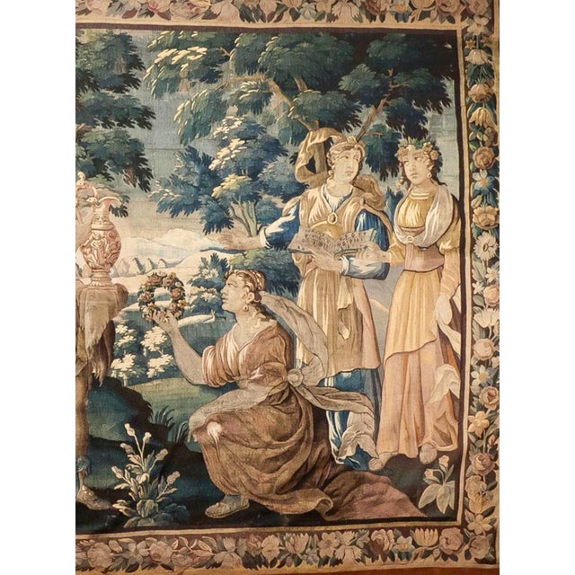 Impressive 17th Century Flemish Historical Tapestry For Sale - Image 11 of 15