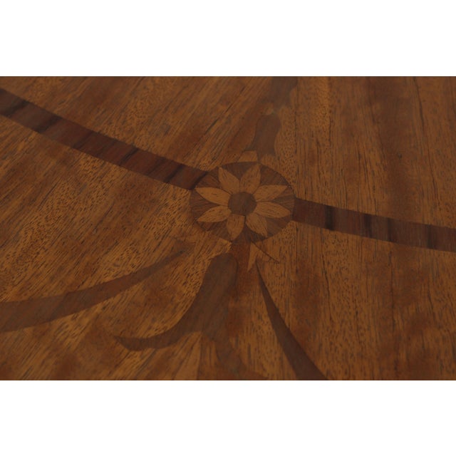 Adam Gold Gilted Satinwood Inlaid Demilune Console Table For Sale - Image 12 of 16