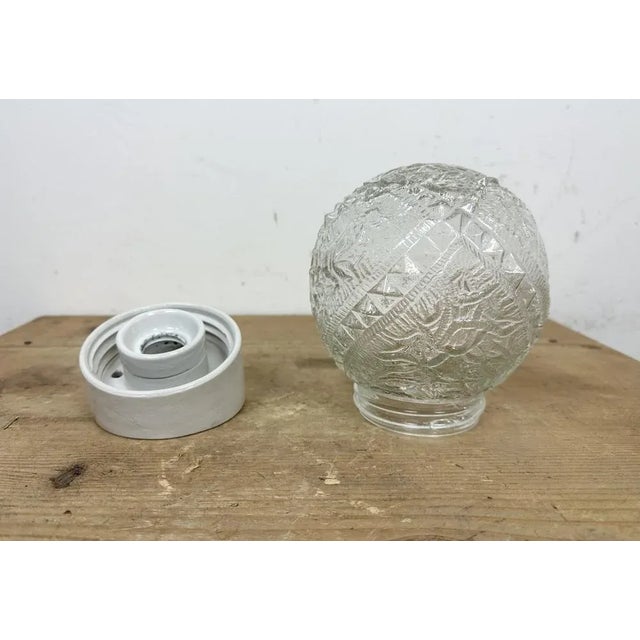 Vintage White Porcelain Wall Light, 1970s For Sale - Image 6 of 11