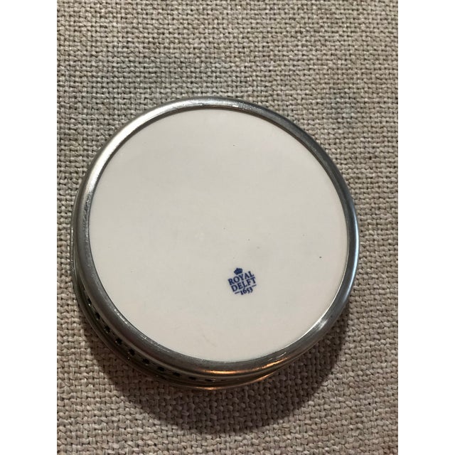 English 1960s Royal Delft Wine Coaster For Sale - Image 3 of 5