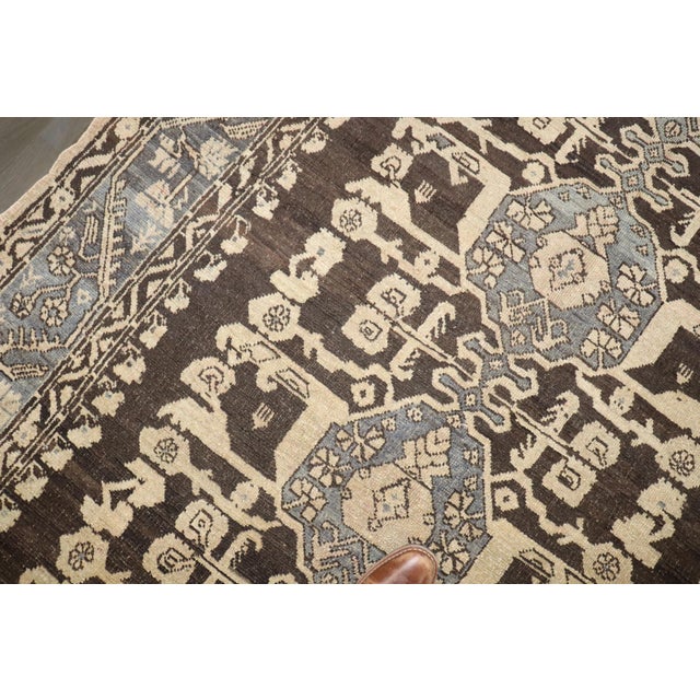 Brown Early 20th Century Zabihi Collection Turkish Kula Rug - 5'9" x 11' For Sale - Image 8 of 11