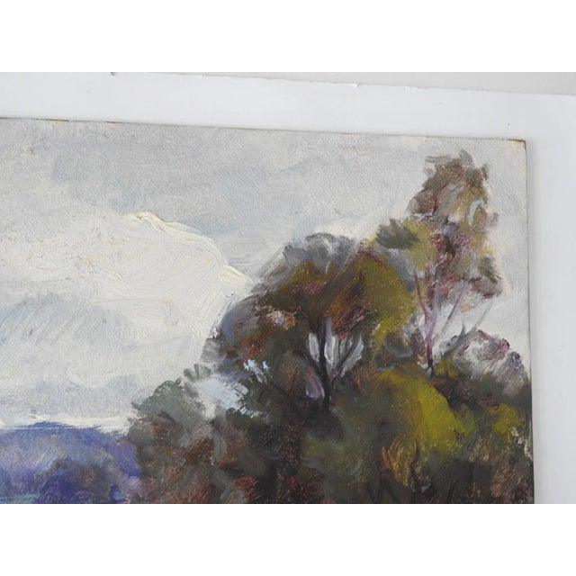 Mid 20th Century Mid 20th Century Impressionist River Landscape Painting For Sale - Image 5 of 7