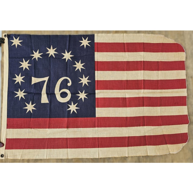 A wonderful vintage Bennington “76” commemorative flag created for the 1976 United States Bicentennial celebration,...