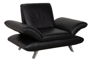 Rossini Armchair in Black Leather from Koinor