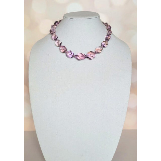Contemporary Natural Bolivian Carved Ametrine Beaded Necklace With 14k Gold Clasp For Sale - Image 3 of 11