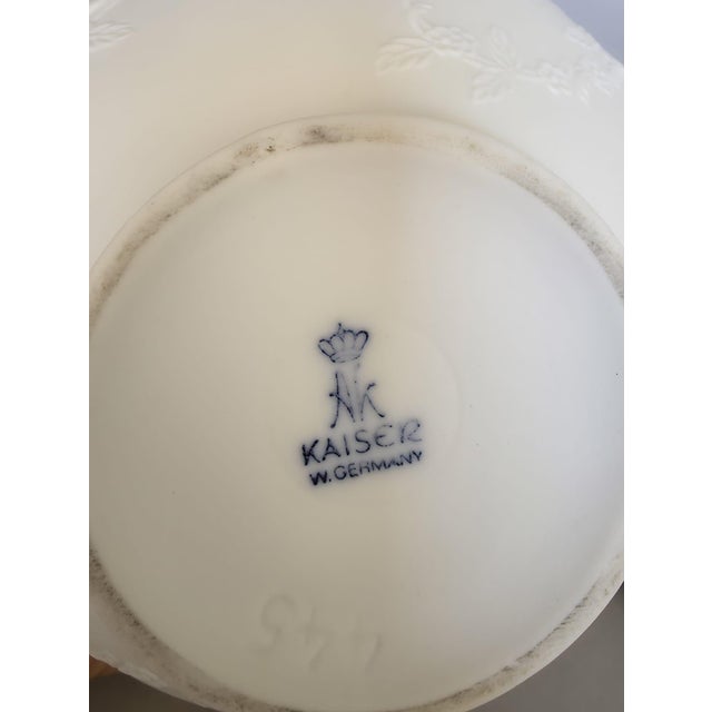 Vintage Bisque Porcelain Vase with Relief Roses from Kaiser, Germany, 1970s-1980s For Sale - Image 6 of 7