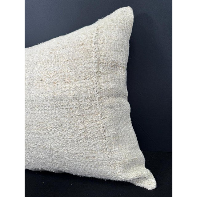 Contemporary Turkish Hemp Pillow Cushion Natural Beige Cushion Cover 20x20 For Sale - Image 3 of 4