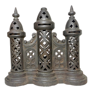 Rare Antique 19th Century Church Towers Eddy & Stephens Company Still Coin Bank