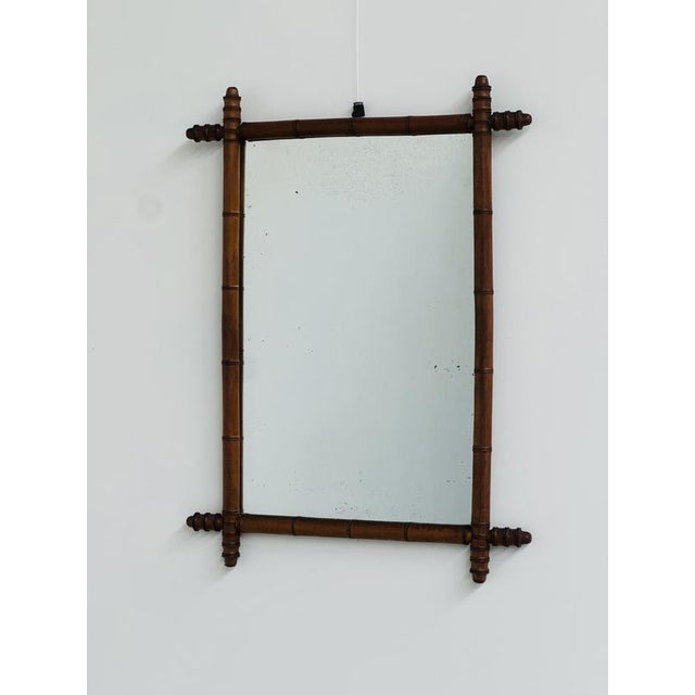 Antique Faux Bamboo Mirror, France For Sale - Image 14 of 14