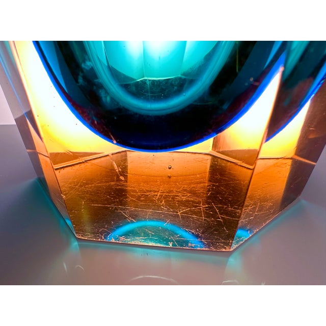 Faceted Murano Glass Art Bowl by Flavio Poli for Seguso Verti d'Arte, 1960s For Sale - Image 12 of 18