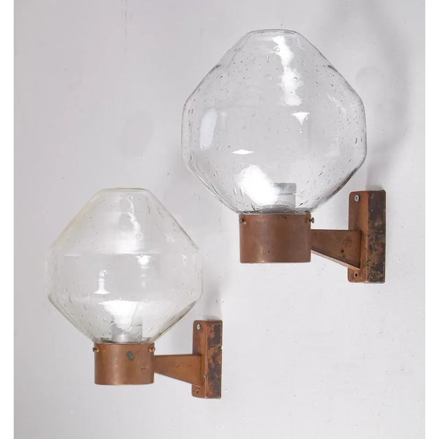Copper Wall Lamp attributed to Fagerhults, 1960s For Sale - Image 3 of 7