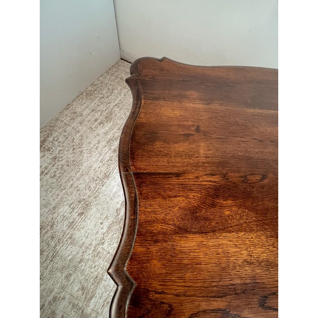 Wood Vintage French Provincial Oak Side Table, Circa 1930–1950 For Sale - Image 7 of 8