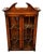 Vintage Georgian English Wooden Display Cabinet with Key For Sale