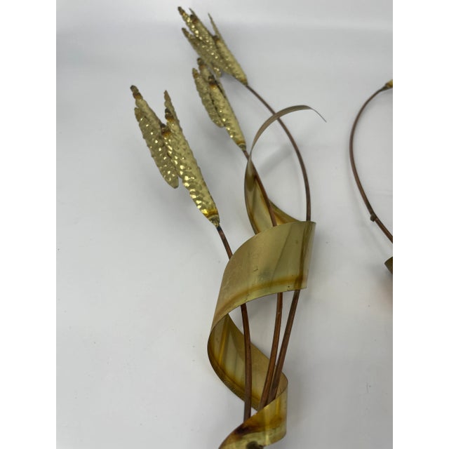 Brass and Copper Wheat Sheaf Wall Art - a Pair For Sale In Greenville, SC - Image 6 of 8
