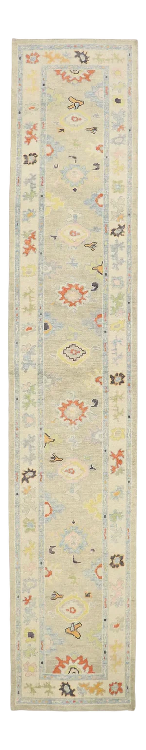 Turkish Oushak Runner Rug - 03'00 X 15'08