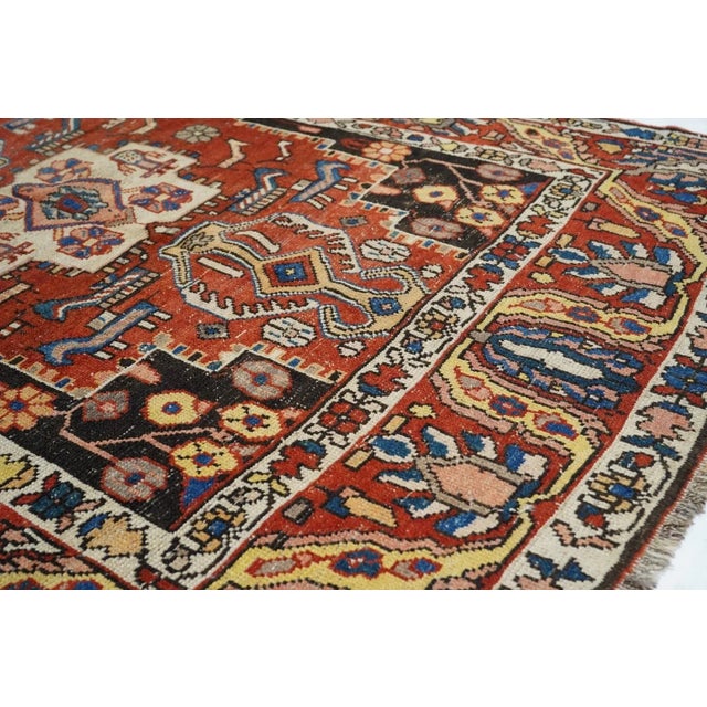 Textile Antique Bakhtiari Rug 5'7'' x 7'8'' For Sale - Image 7 of 11