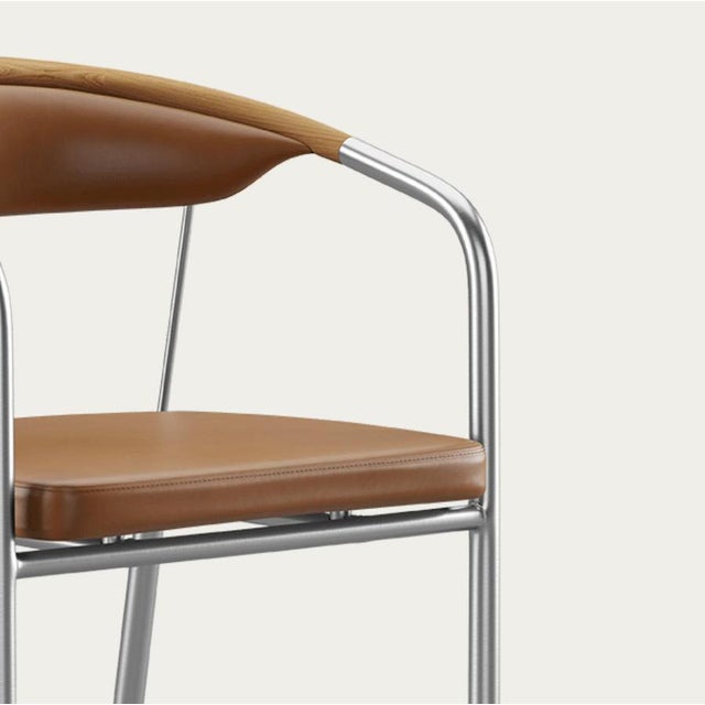 Black Chairman Chair in Oak with Upholstery in Cognac by Henrik Tengler for One Collection For Sale - Image 8 of 16