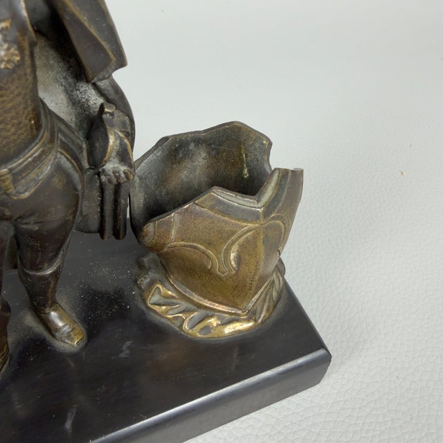 Vintage Zouave Military Sculpture in Marble, 1920s For Sale - Image 10 of 13