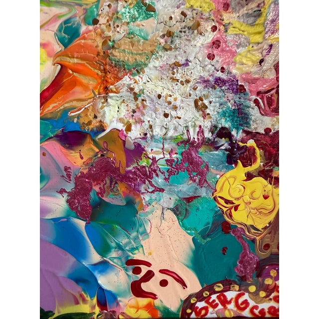 Serg Graff "Fabric of Joy" Abstract Painting Acrylic on Canvas Framed Art, Coa For Sale - Image 4 of 12