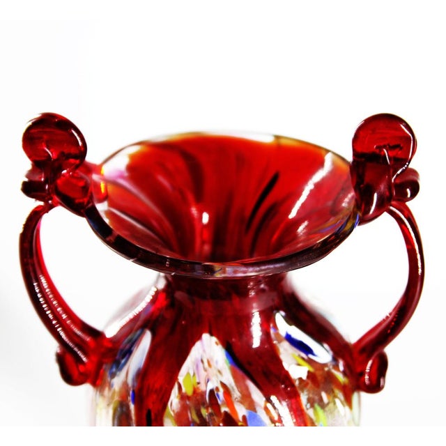 Maroon Red Amphora Vase by MadeForSoul For Sale - Image 8 of 10