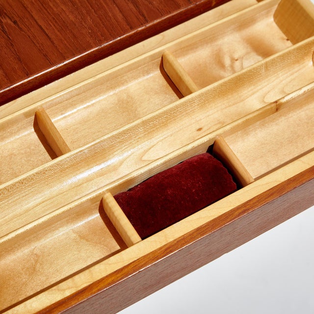 Wood Teak Sewing Table by Severin Hansen for Haslev Furniture Factory, 1960s For Sale - Image 7 of 18