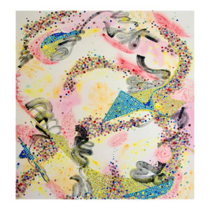 Contemporary Abstract Acrylic on Canvas "Skopelos 2: Shift in the Current" by Jessica Snow