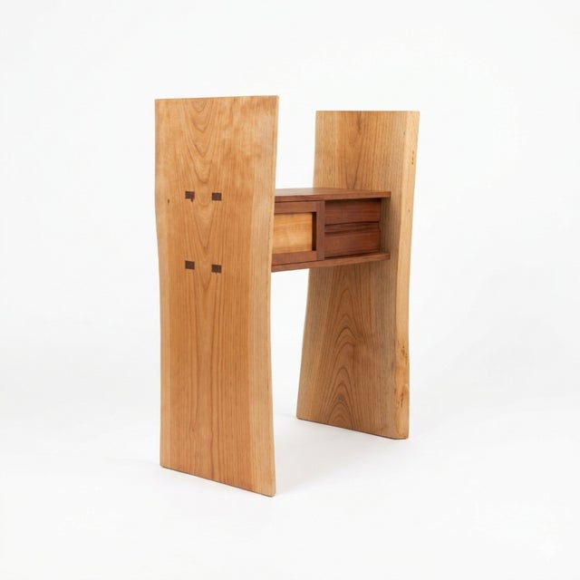 Contemporary Handmade Live-Edge Cabinet by Giuseppe Deepak Benti For Sale - Image 3 of 5