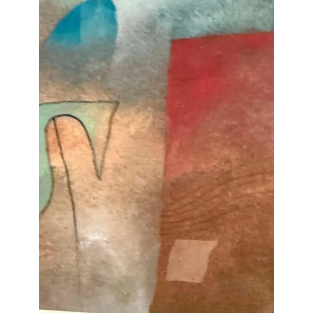 "Winter" Surrealist Watercolor in the Style of Paul Klee For Sale In Los Angeles - Image 6 of 8