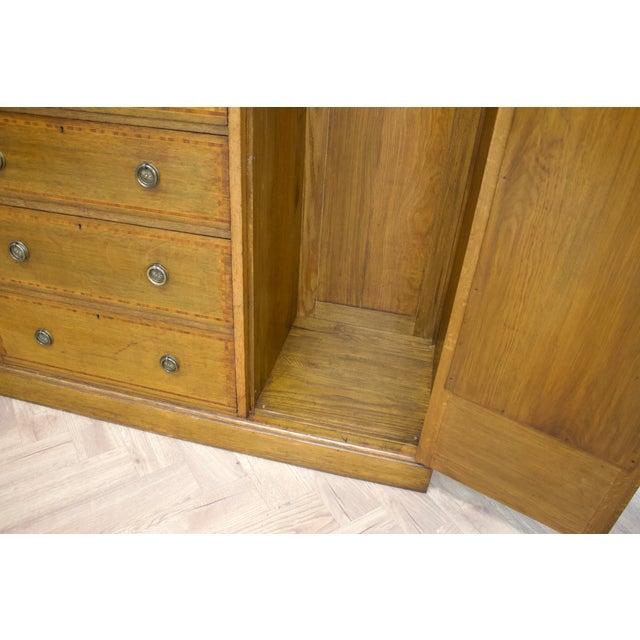 Antique Edwardian Walnut Wardrobe, 1910s For Sale - Image 11 of 14