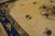 1920s Beige Field Antique Chinese Peking Floral Medallion Oriental Wool Rug For Sale - Image 10 of 11