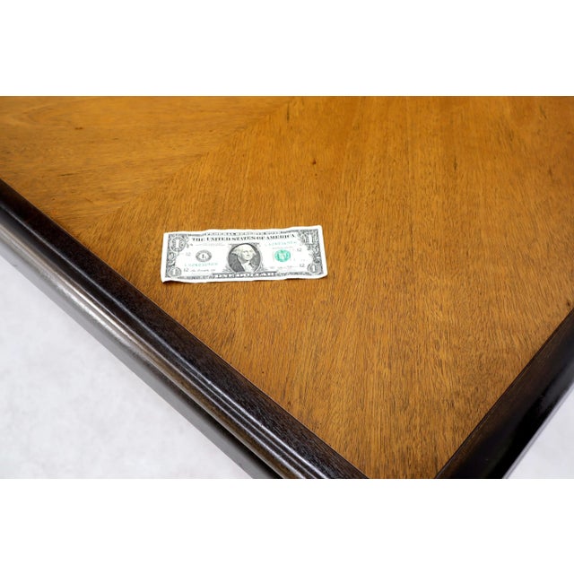 Mid 20th Century Danish Mid-Century Modern Large Two-Tone Dining Room Table with 2 Leaves For Sale - Image 5 of 13